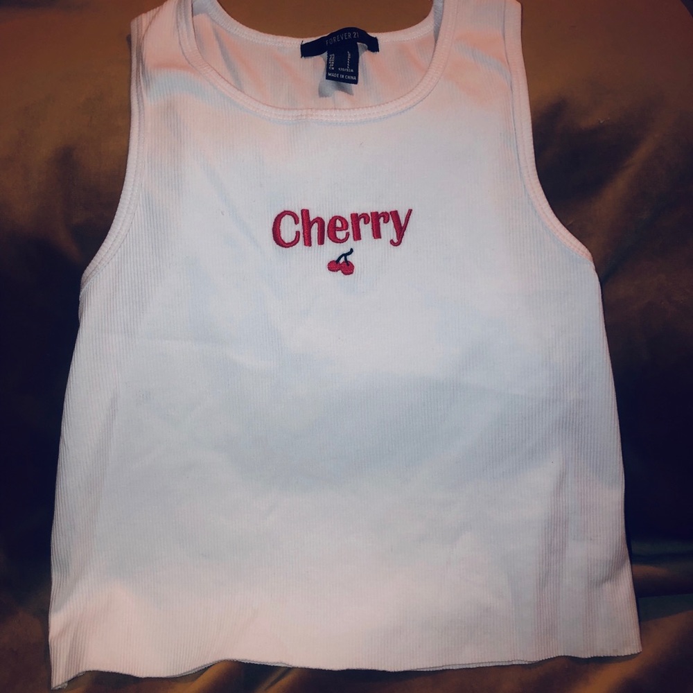 Forever 21 large white crop top